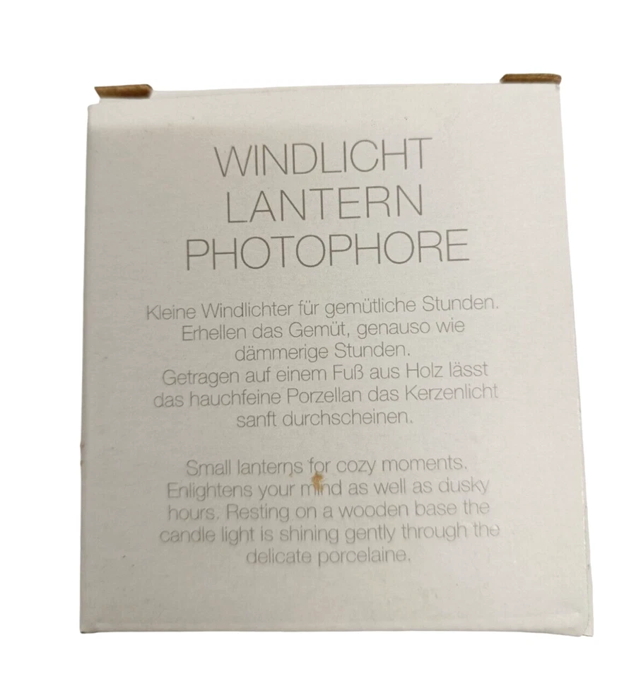 Räder Mini Windlicht für Teelicht Porzellan & Holzfuß Teelichthalter Deko Kerzen - Bild 3 von 4