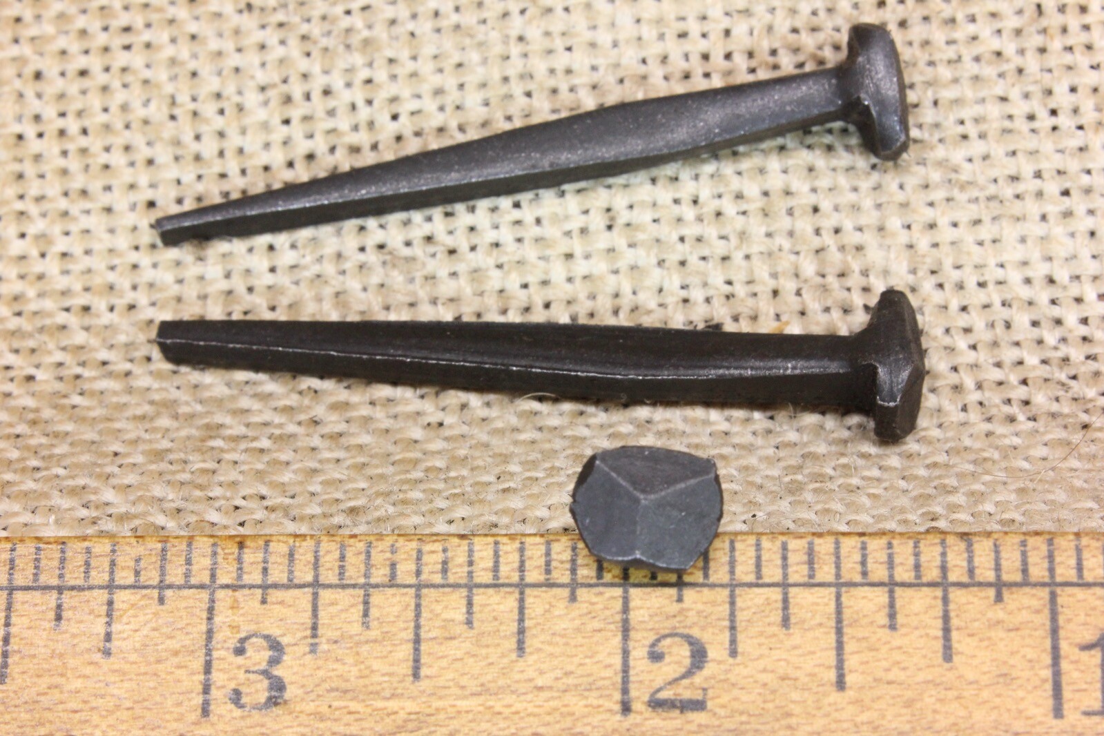2" Rosehead nails antique square wrought iron vintage rustic Decorative look