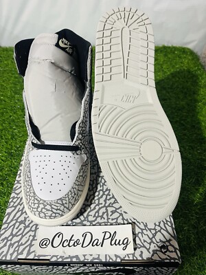 Size 15 - Air Jordan 1 Retro OG High White Cement for sale online