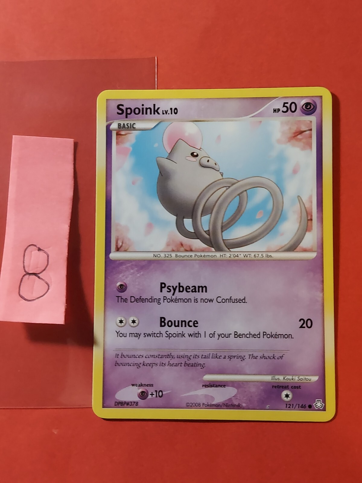 2008 Pokemon Diamond and Pearl Legends Awakened #121 Spoink, C, NF/H, cd8
