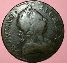 1773 GEORGE lll HALF PENNY