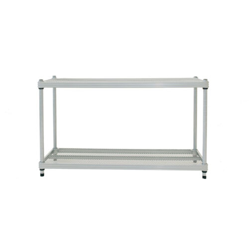 Design Ideas MeshWorks 2 Ebenen Full-Size Metall Aufbewahrung Regal Regal, Silber - Bild 8 von 10