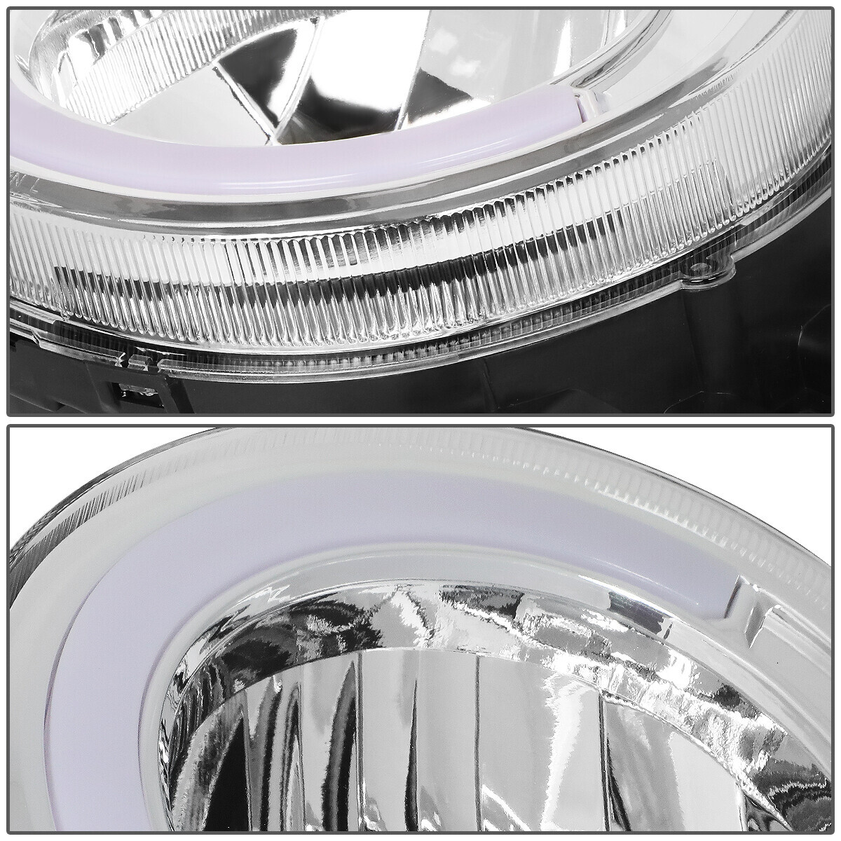 FOR 0714 TOYOTA FJ CRUISER CHROME HOUSING LED DRL FRONT BUMPER