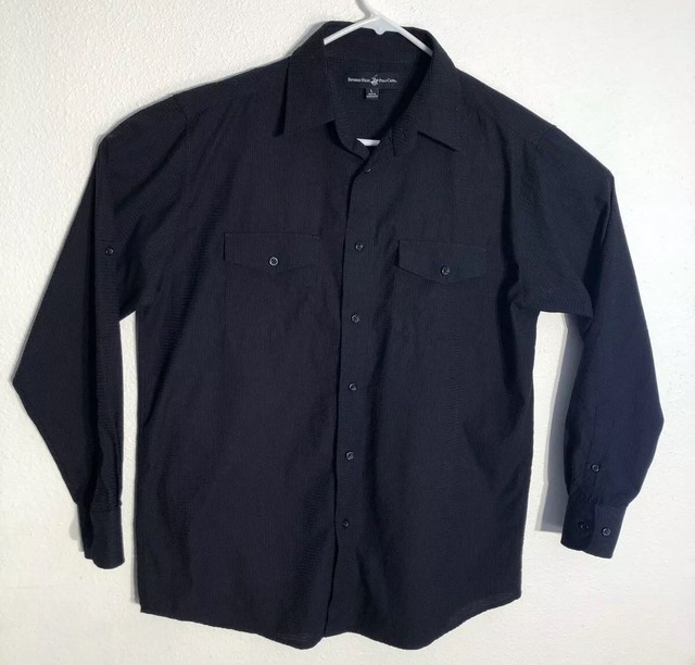 Beverly Hills Polo Club Men’s Black Long Sleeve Button Up Shirt Size L