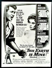 Rock Hudson movie ad This Earth Is Mine vintage 1959 original advertisement
