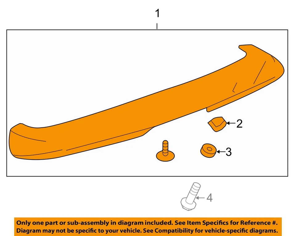 Used Rear Spoiler fits: 2014 Gmc Terrain Rear Grade A - Imagem 3 de 4