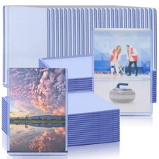 50 Pack 4" x 6" Hard Plastic Card Sleeves, Waterproof Postcard Photo Holders