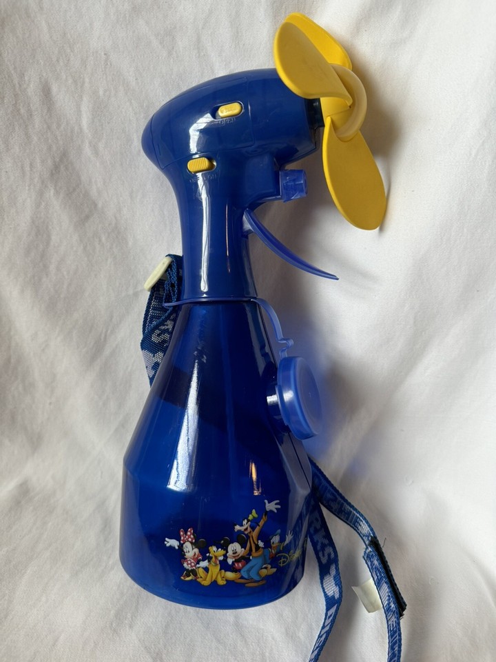 Disney Parks Mickey Mouse Water Misting Fan Spray Bottle With Lanyard