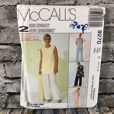 Mccalls 9270 Misses Tunic Pants Women S Day Uncut Sewing