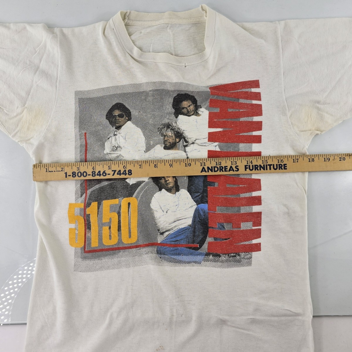 1986 VAN HALEN 5150 North American Tour Vintage Band Tour T-Shirt