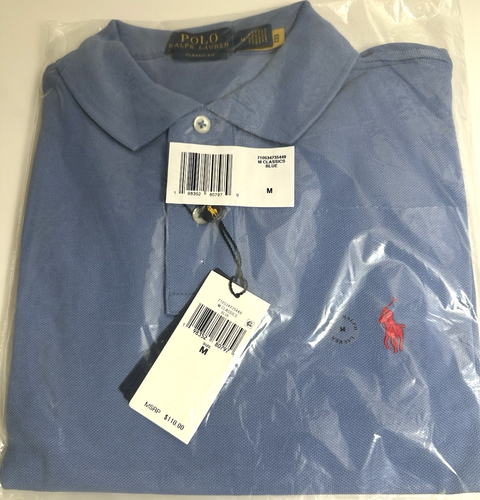 Polo Ralph Lauren Para hombres M Ajuste Clásico Algodón Malla Polo Campus Azul NUEVO - Imagen 3 de 6