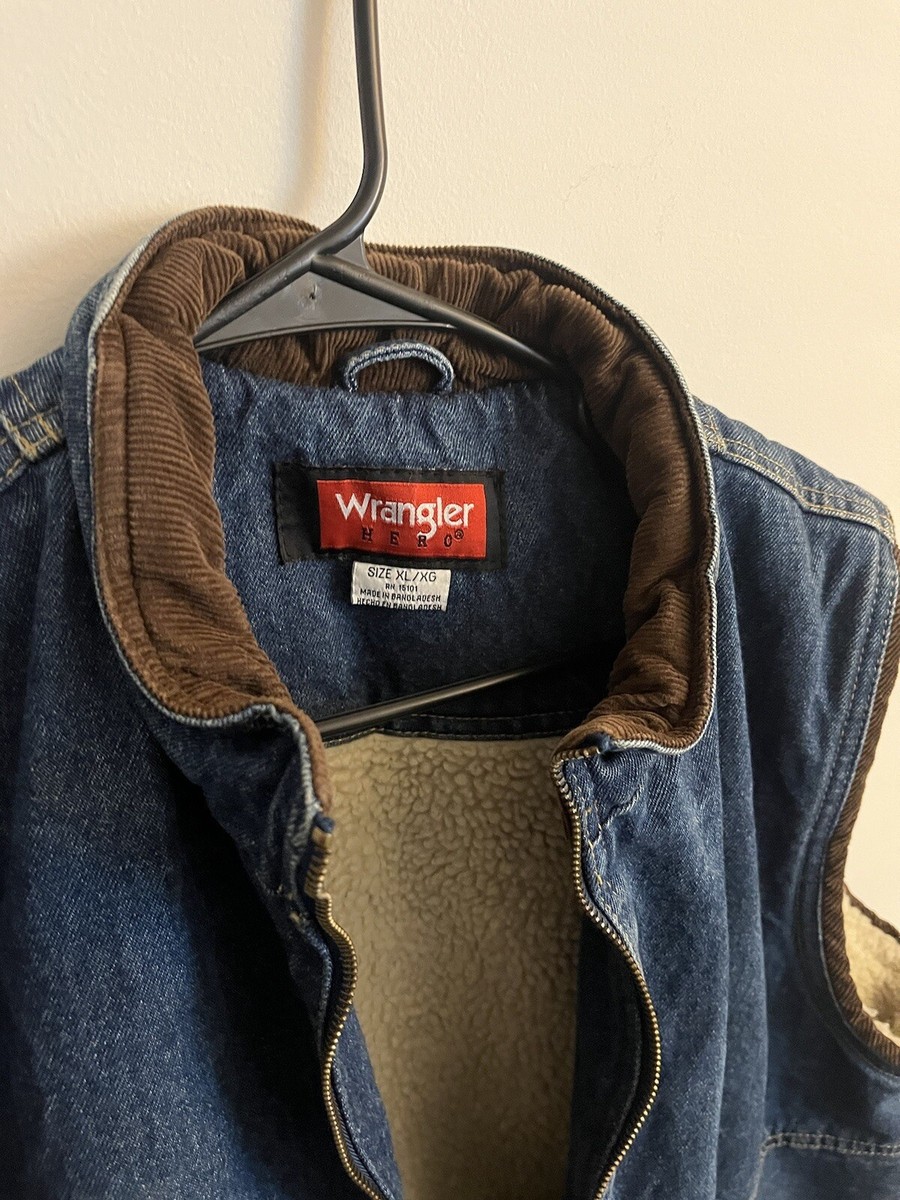 Veste Wrangler Hero Denim Bleu Délavé – Vintage Années 80/90 – Taille XL Homme
