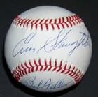 Whitey Ford Catfish Hunter Enos Slaughter Signed Baseball PSA JSA BAS GUARANTEE!