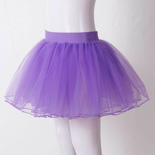Kids Girls Tulle Layered Ballet Dance Tutu Skirt Elastic Waist Mesh Party Skirts - Picture 60 of 79