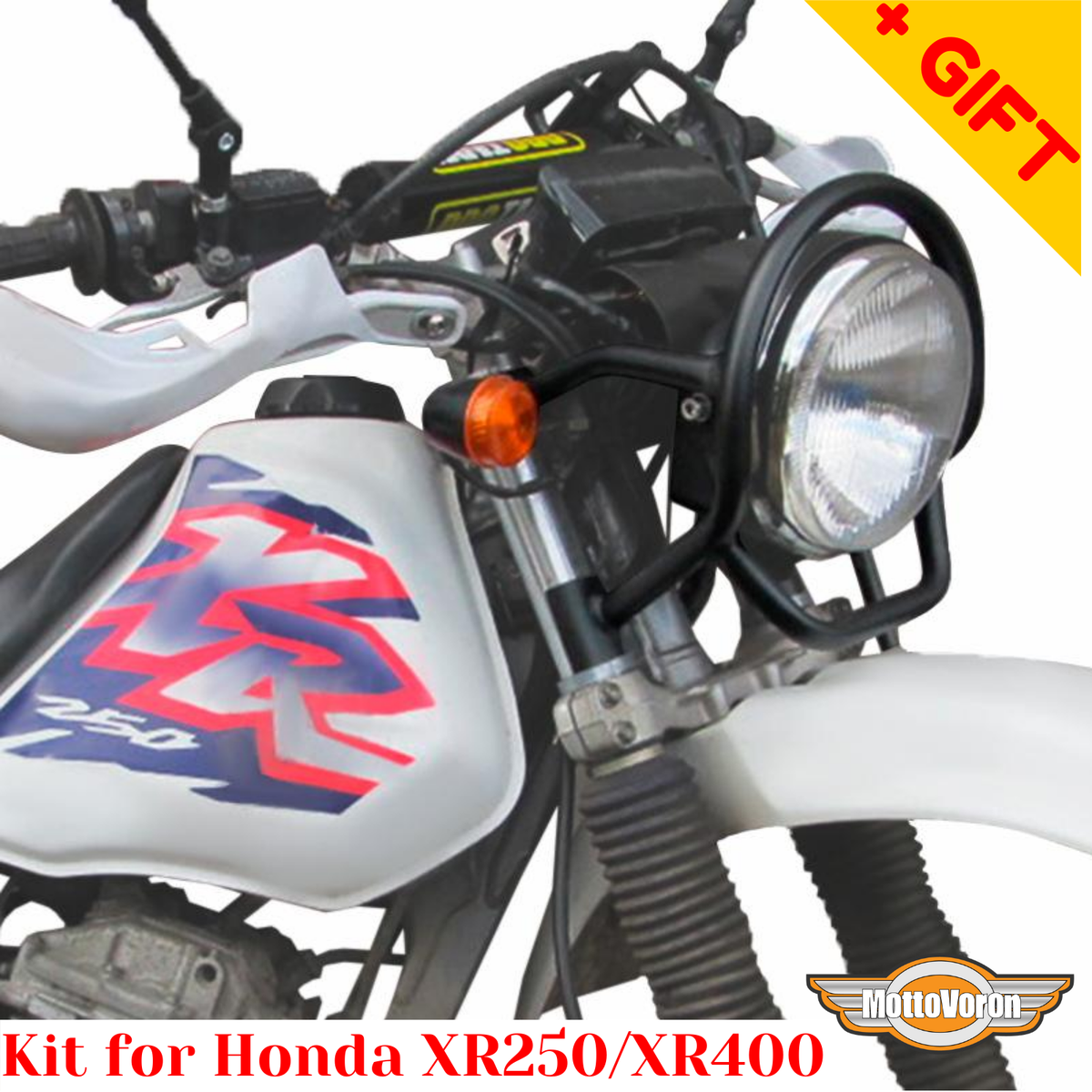 ホンダ XR250 フロントバイザー For Honda XR 400 Rear rack XR250 Headlight protector Guard XR400R