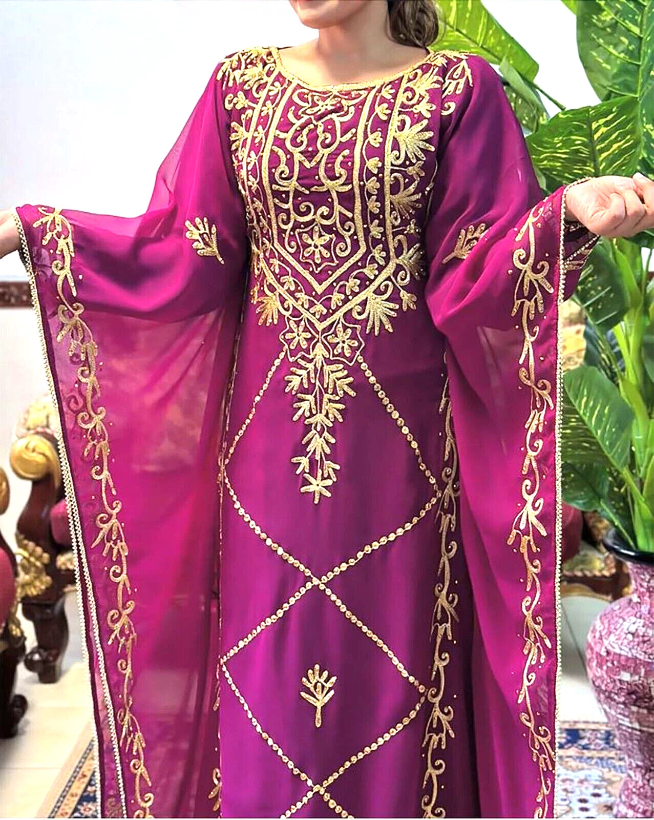 OFF WHITE Vendita!! Abito da sposa fantasia Royal Collection marocchino Dubai caftano abaya festa 26