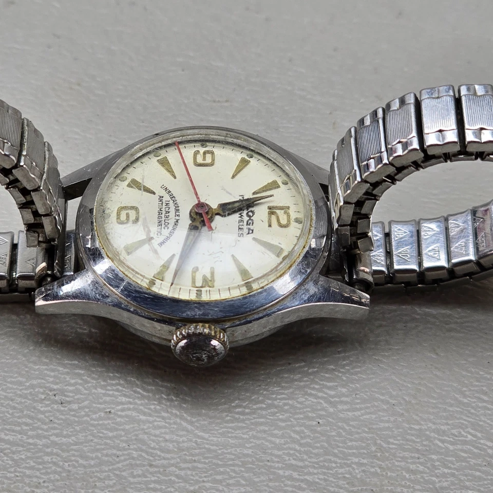 Reloj Eloga Mujer 17 Joyas Cuerda Manual Correr Foto 3 de 4