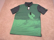 NWT Oakley Polo Shirt Mens Large Green Hydrolix Jacquard Print Surfer Golf Surf