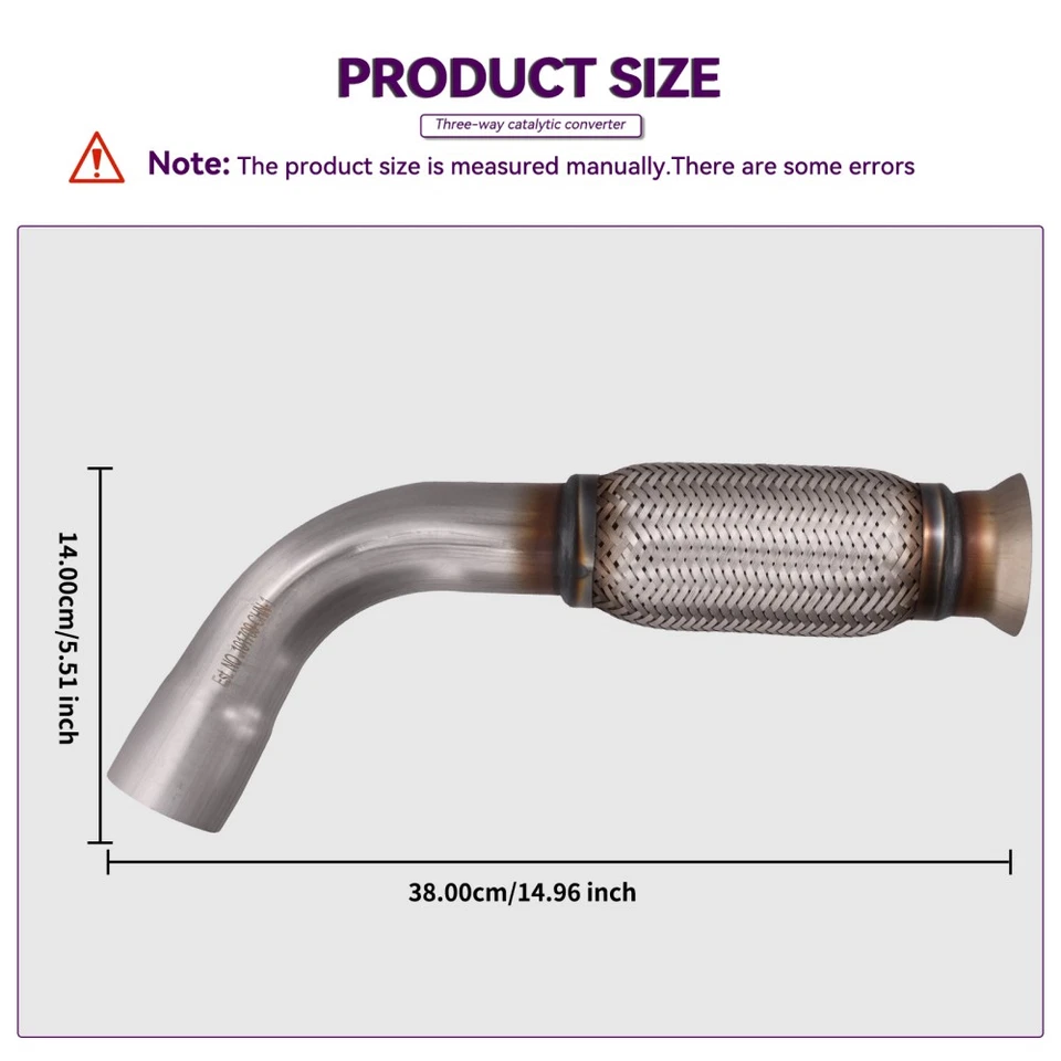 For 2018 2019 2020 2021 2022 FORD ECOSPORT 2.0L Front Exhaust Flex Pipe - Image 3 of 4