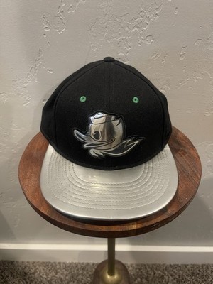 Nike True Oregon Ducks Snapback Hat Chrome Fighting Duck Silver Brim 548676-010
