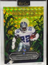 Wild Card Haunted Hits Monster Hunt EMMIT SMITH Dallas Cowboys Encased Card 1/1