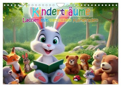 Kinderträume - Lachen mit tierischen Kameraden (Wandkalender 2027 DIN A4 quer), 