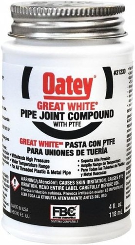 Pipe Thread Sealant 4 fl oz, Brush-Top Can, Great White Pipe Joint Compound