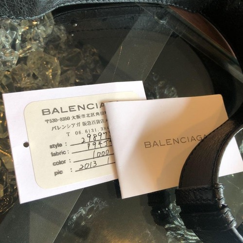 BALENCIAGA Leder Tasche 2-Wege Schultertasche schwarz gebraucht mit Staubbeutel Italy - Bild 3 von 10
