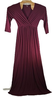 maxi red maternity dress Tessy | RED Asymmetric-Neck Maternity Maxi Dress With Cape-Sleeve