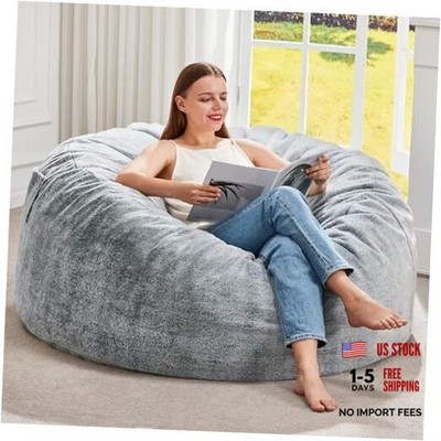 Bean Bag Chairs Giant Beanbag Chair with Filler, 3FT - 36  x 36  x 22  Grey