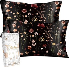 2 Pack Mulberry Silk Pillowcase for Hair and Skin - Standard Size 20 x 26