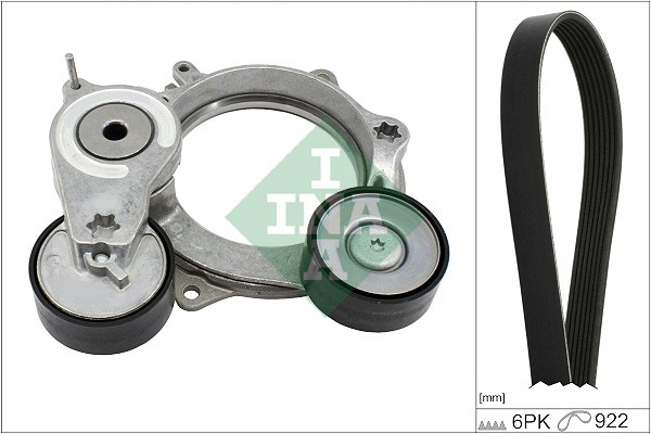 Ina Keilrippenriemensatz FüR Audi A8 A7 Q8 A6 C8 Q7 Q5 Allroad A5 A4 B9-image