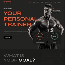Personal Trainer Websites Design for Sale with Free VPS Web Hosting