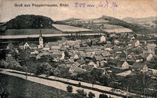 AK GRUSS AUS POPPENHAUSEN FULDA VON DER SEITE GESEHEN 1922 HESSEN