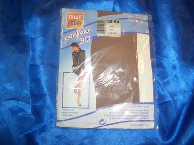 RAR Vintage NUR DIE PERFEKT Nylons Feinstrumpfhose Gr. 52-54 XXXL perle OVP