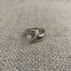 Vintage Mexico Sterling Silver 925 Wave Modernist Wavy Abstract Ring Size 6.5