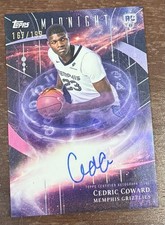 2025 Midnight Cedric Coward Autograph Stroke Of Purple Ref. RC 167/199 Grizzlies