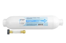 Inline Water Filter with Hose Protector for 3/4" Garden Hose, RV, Camper