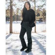 NILS Sally Ski Snowboard Pants Snowpants Black Plaid Womens 6