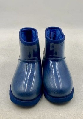 UGG Classic Clear  Mini Boots / Blue Pull-On /Rain/ Girls/  US Size 3