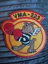 USMC Attack squadron (bulldogs) VMA-223 Patch 3 3/8” X 3.5” Patch