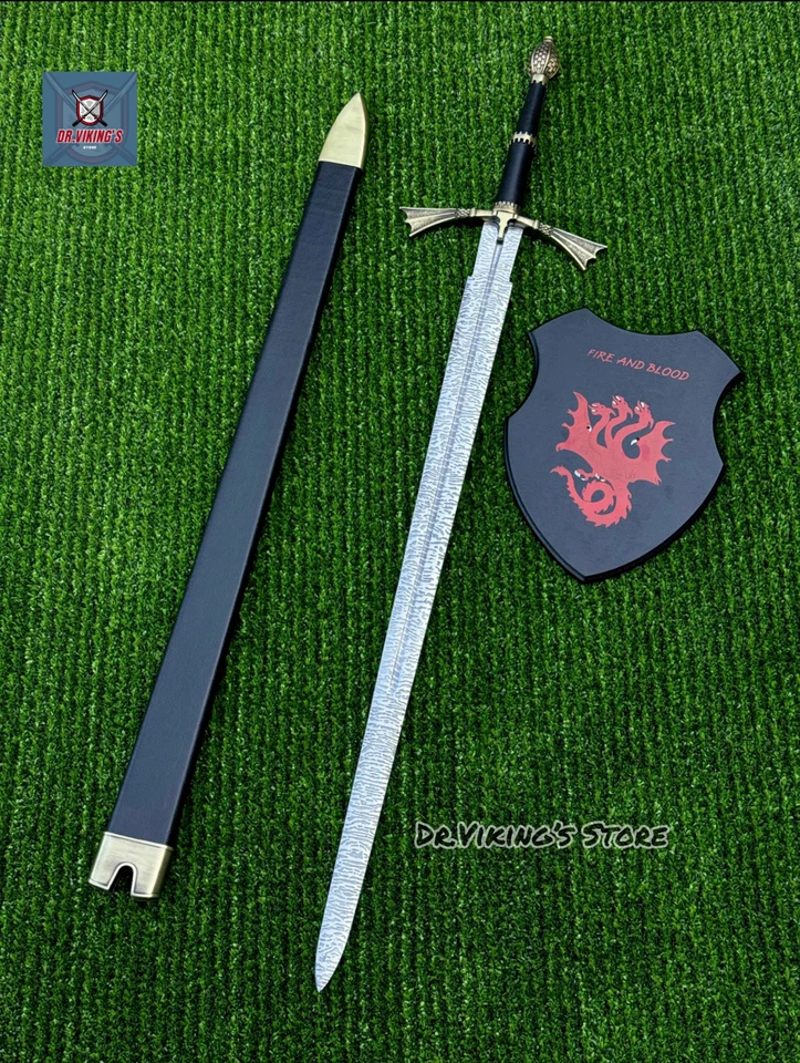 Handmade Dark Sister Stainless Steel Replica Sword with Wall Mount & Scabbard. - Image 2 of 3
