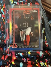 2025 Topps Chrome Football Trey Hendrickson Red, White, & Blue Refractor Bengals