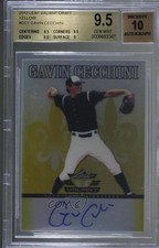 2012 Leaf Valiant Yellow 7/10 Gavin Cecchini #VA-GC1 BGS 9.5 GEM MINT Auto 0t3