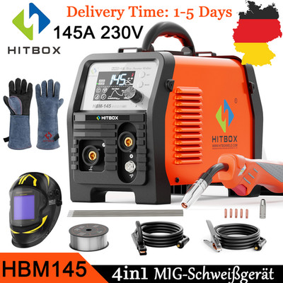 HITBOX HBM145 4-in-1 145A 220V IGBT Schweißgerät MIG ohne Gas ARC Lift-TIG