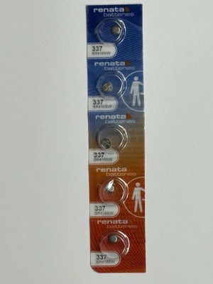 5 PACK RENATA 337 SR416SW SILVER 1.55V EXP 03/2028 FRESH FREE SHIPPING USA