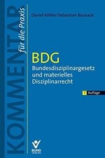 BDG - Bundesdisziplinargesetz und materielles...