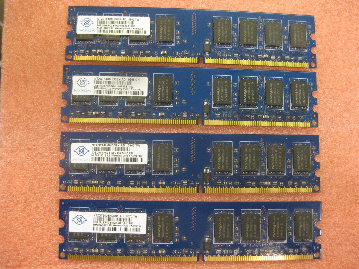 Nanya DDR2 SDRAM Computer 8 GB Total Capacity Memory (RAM) for