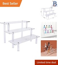 Modern Clear Acrylic 3 Tier Display Stand - Perfect for Skincare Collectibles