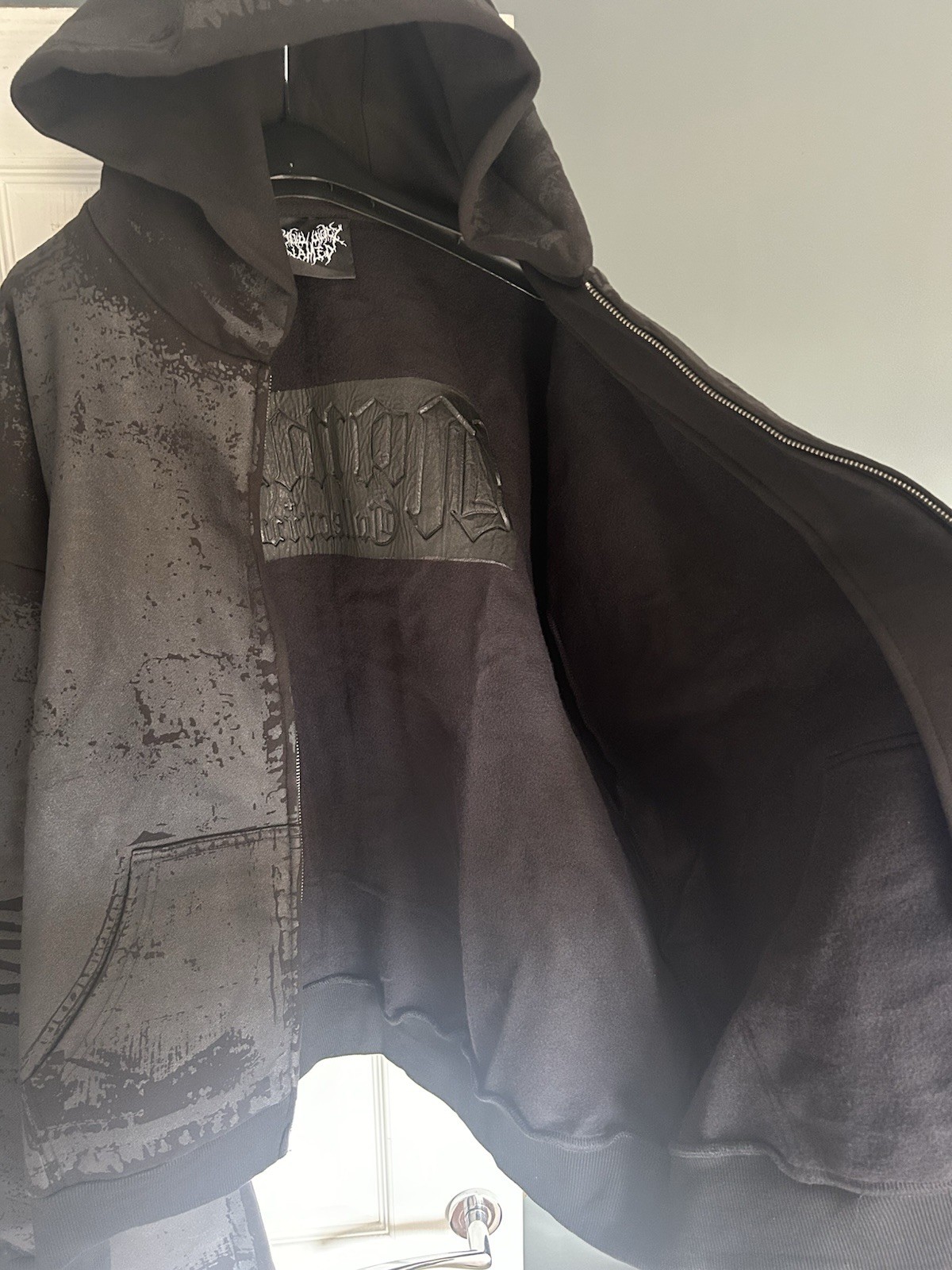 NAMED COLLECTIVE Faithful Leather Effect Tracksuit Set – Hoodie L/XL, Joggers L image 7